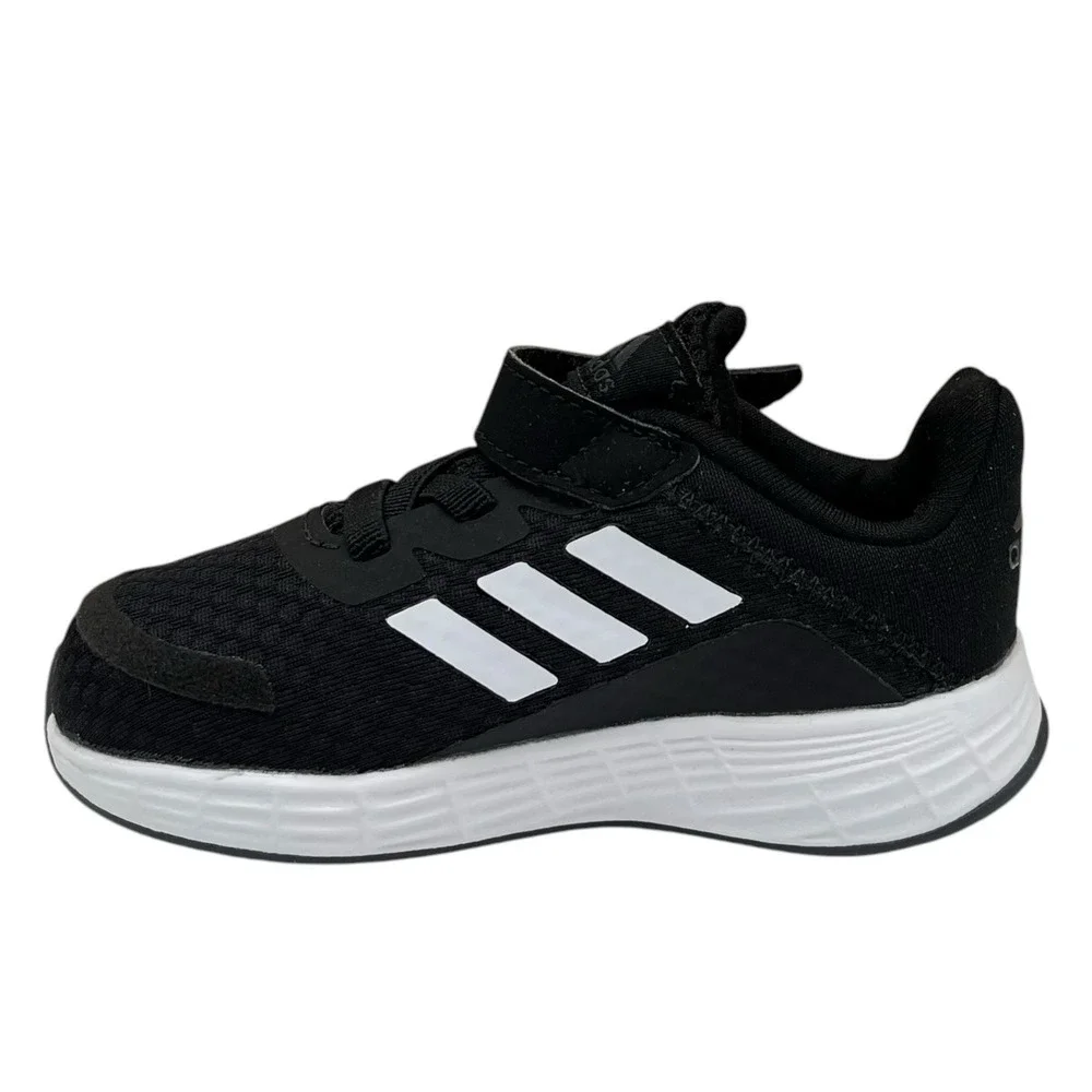 Adidas Duramo Toddler Boys Slip-on Sneaker Size 7 Black-White Flexible Shoes